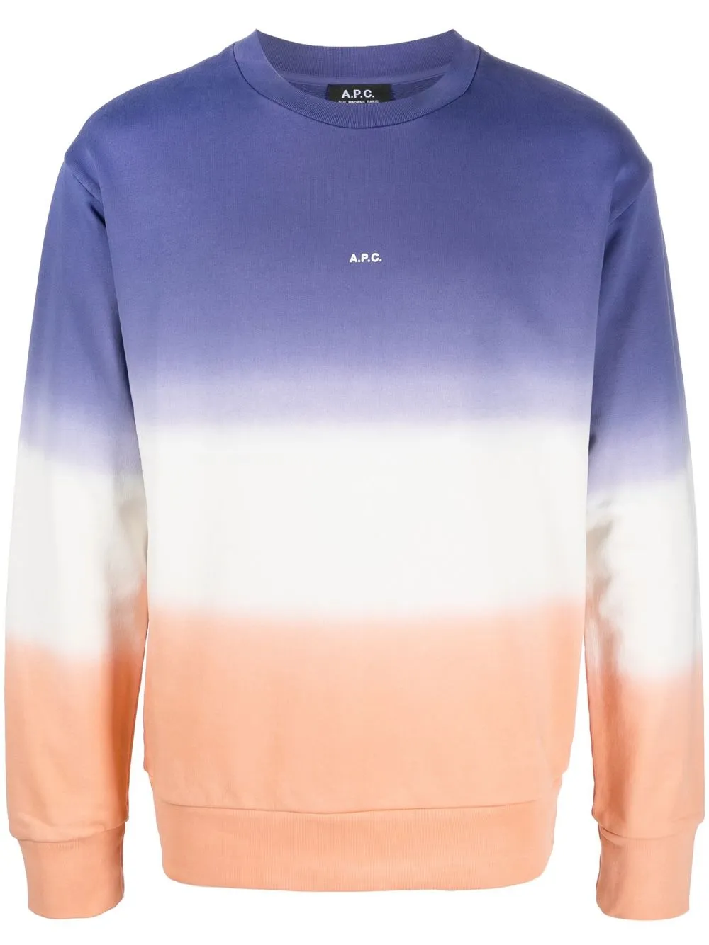 

A.P.C. ombre-effect striped sweatshirt - Orange