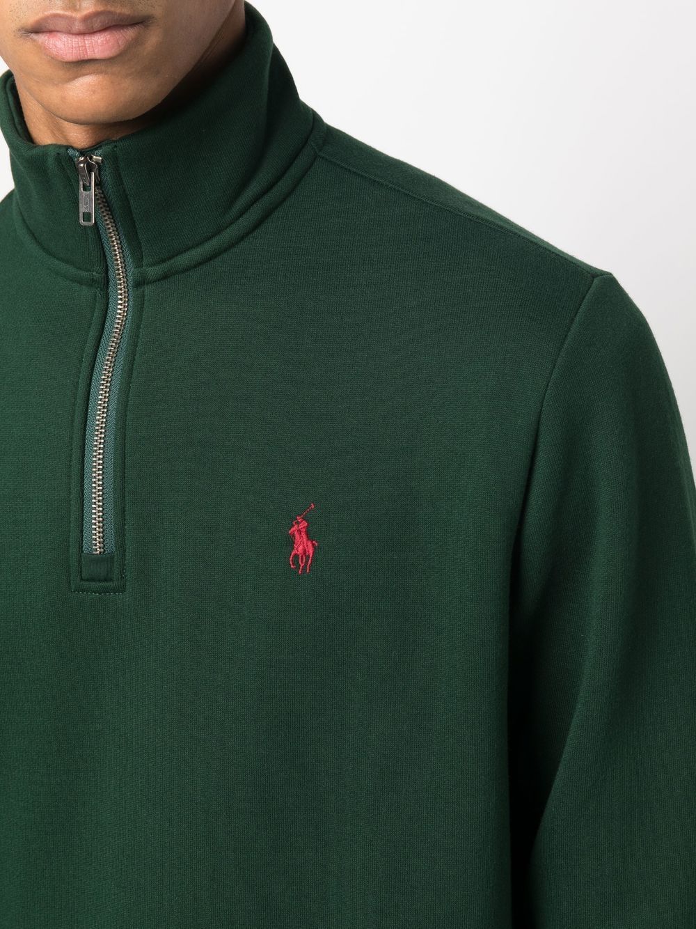 Polo Ralph Lauren logo-embroidered half-zip Sweatshirt - Farfetch