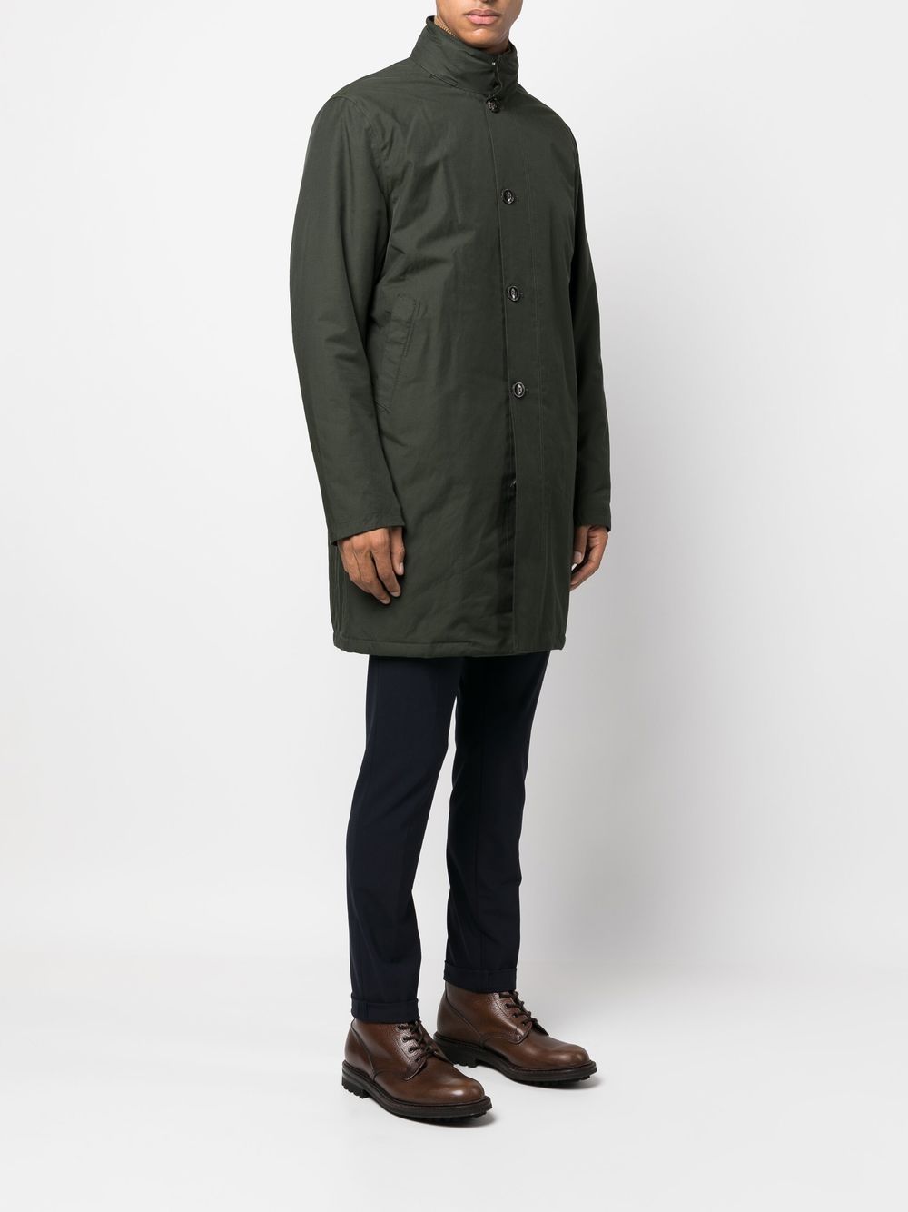 Barbour button-front Funnel Neck Coat - Farfetch