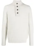 Barbour button-plack detail knit jumper - Grey