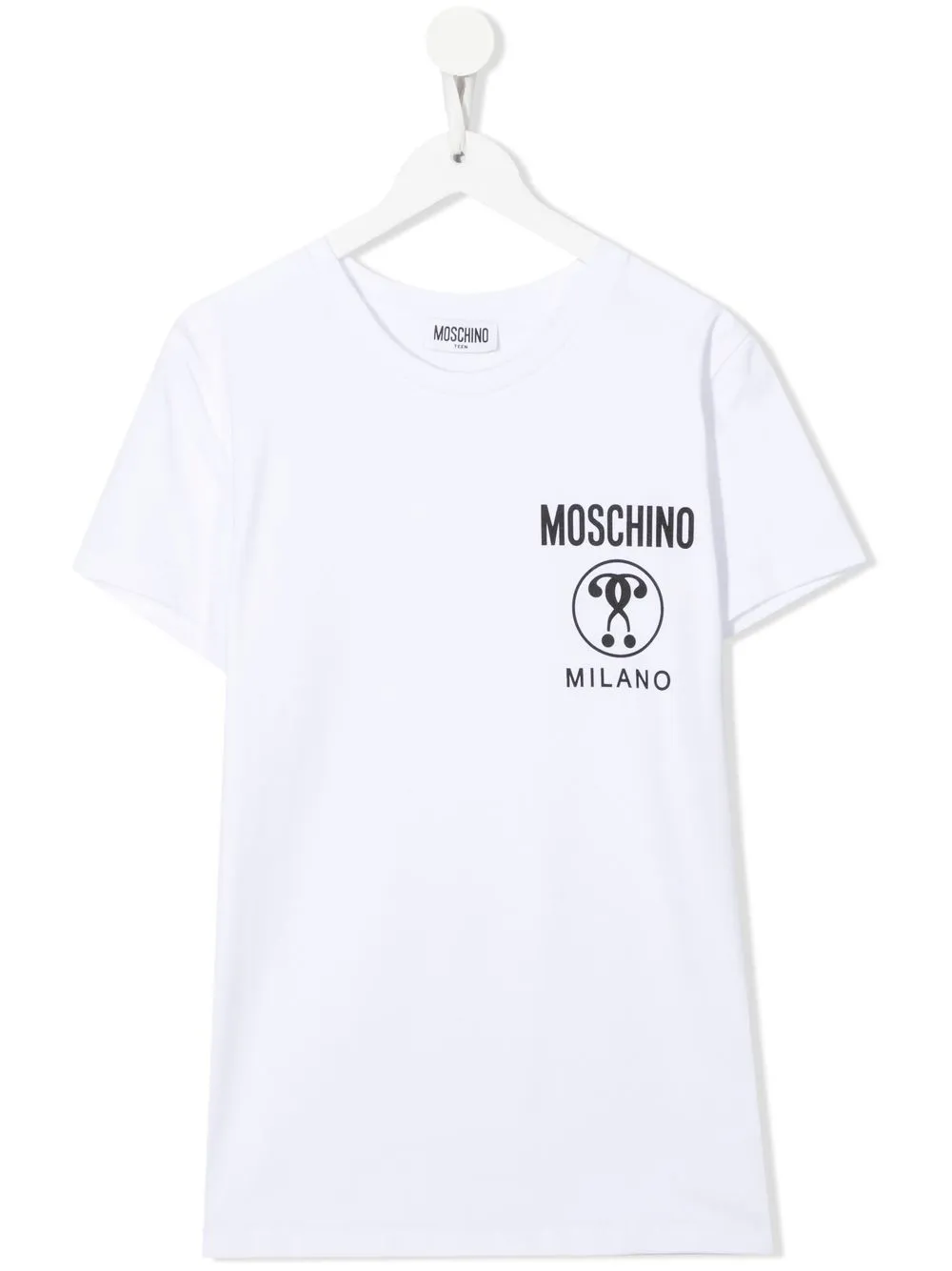 

Moschino Kids logo-print stretch-cotton T-shirt - White