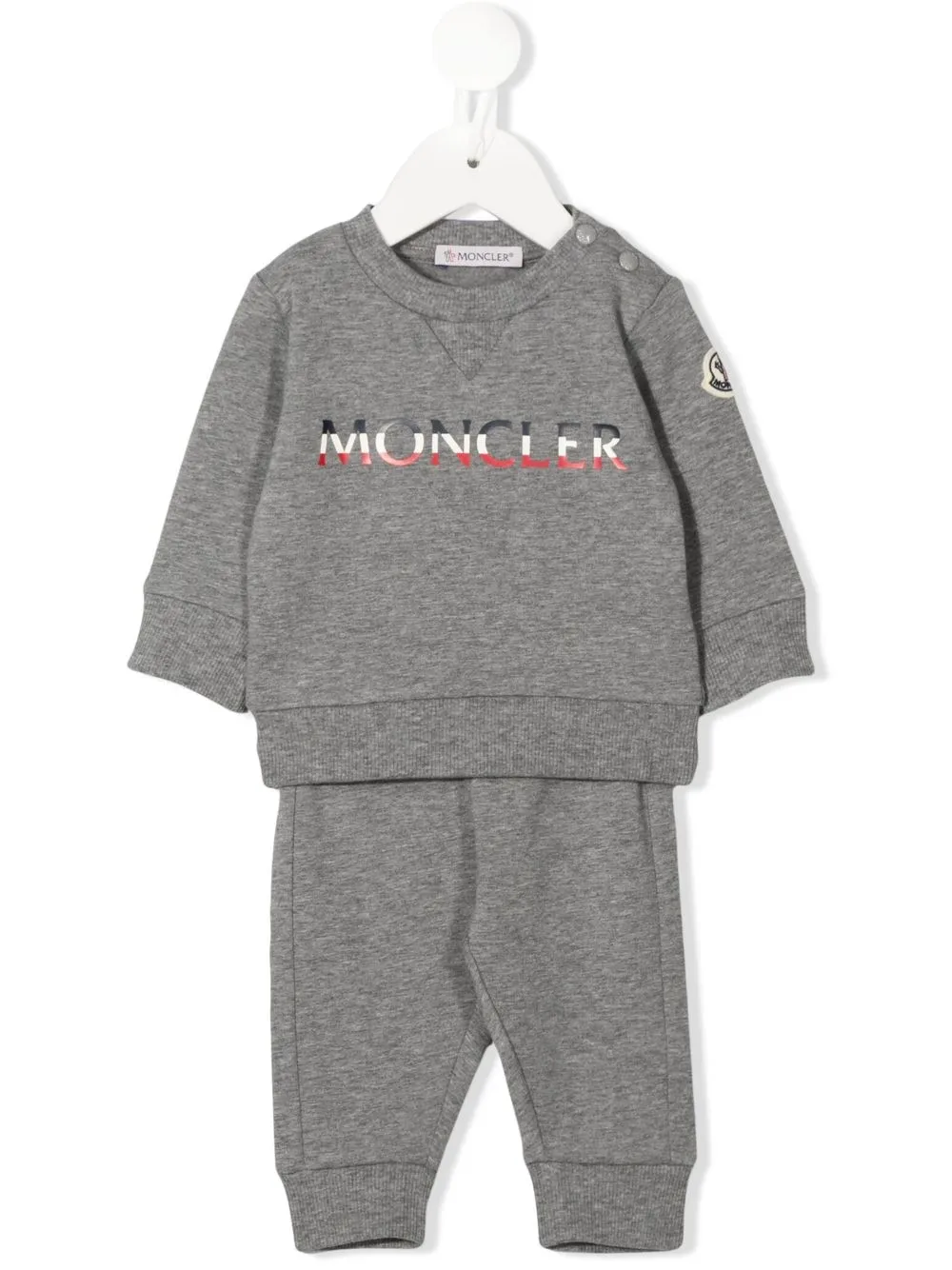 

Moncler Enfant traje deportivo con logo estampado - Gris