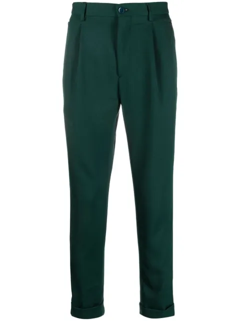 mid-rise tapered trousers