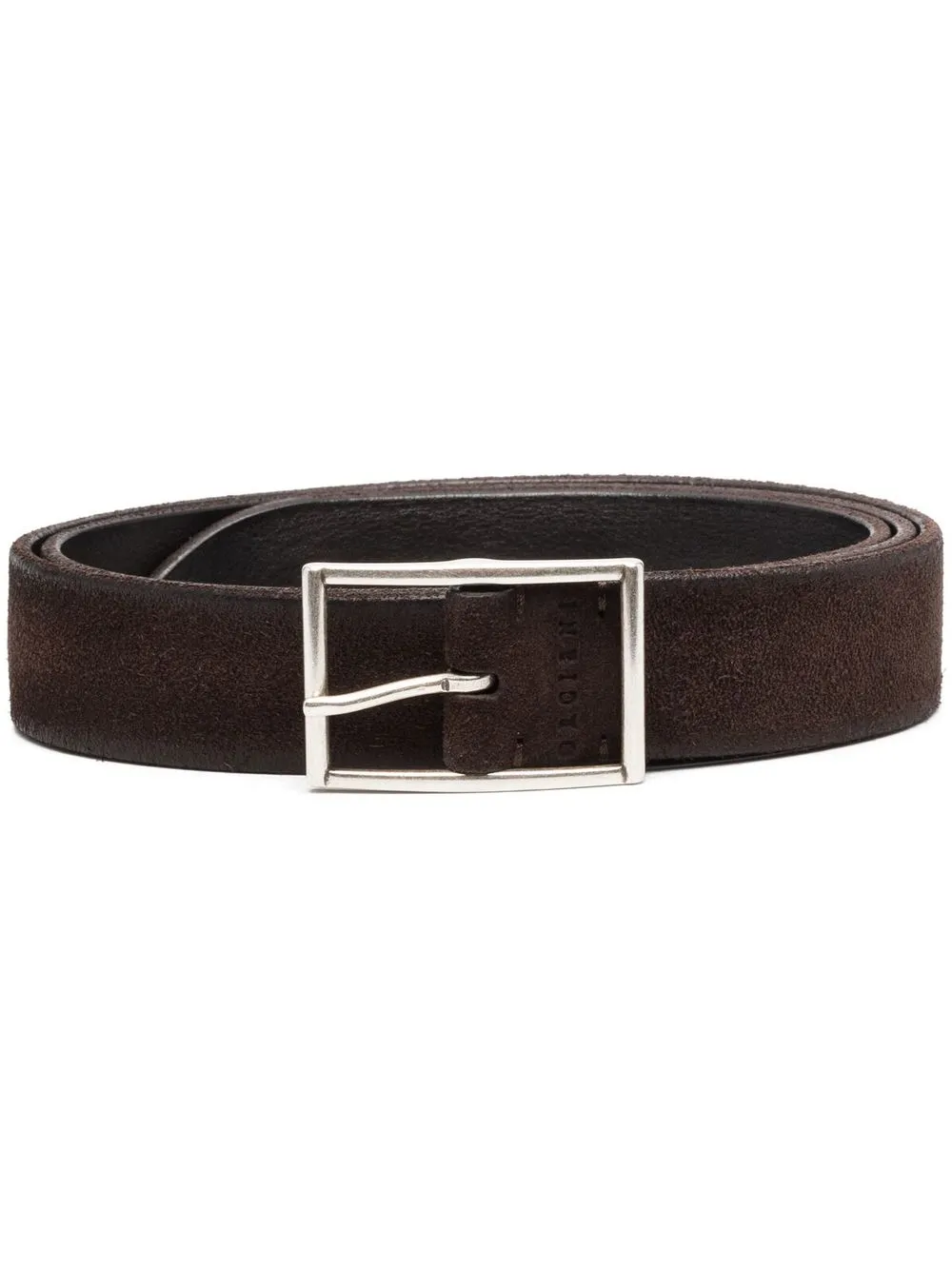 

Orciani square-buckle leather belt - Brown