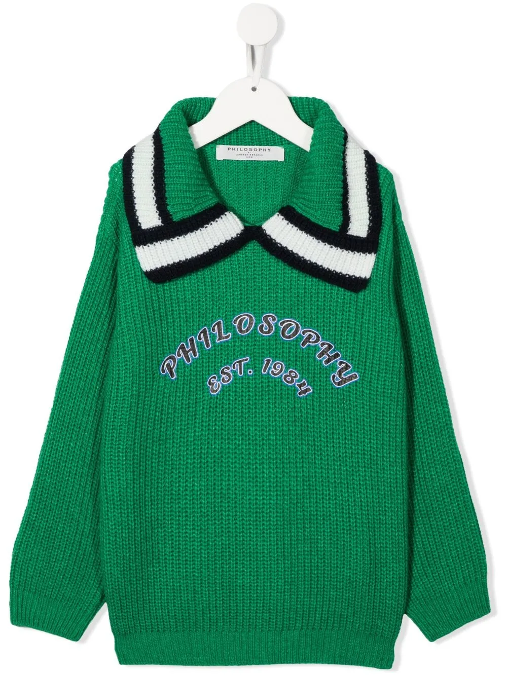 

Philosophy Di Lorenzo Serafini Kids knitted collared jumper - Green