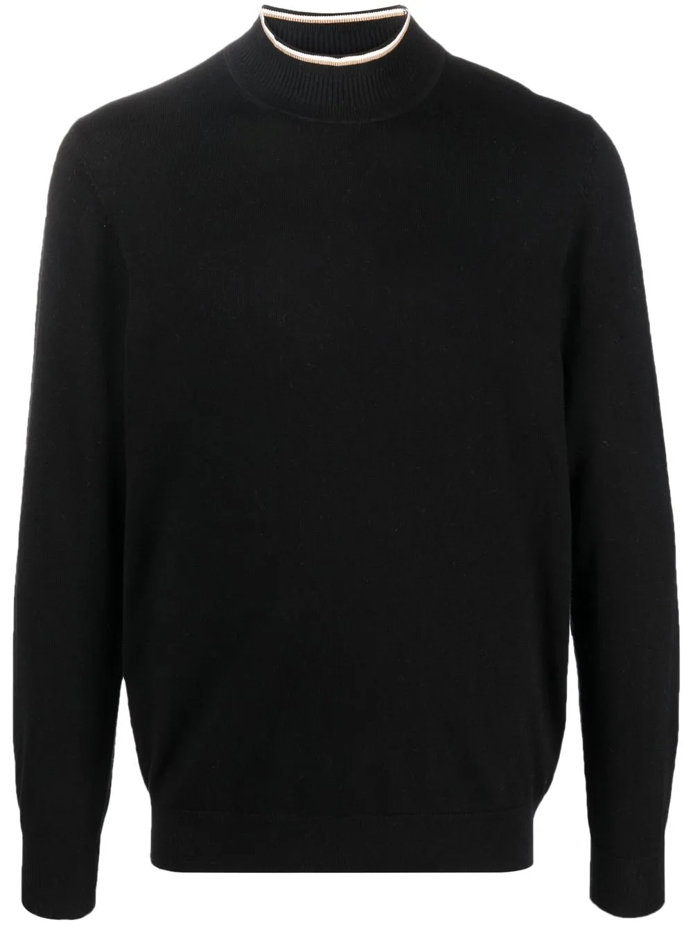 

BOSS mock-neck knit jumper - Black