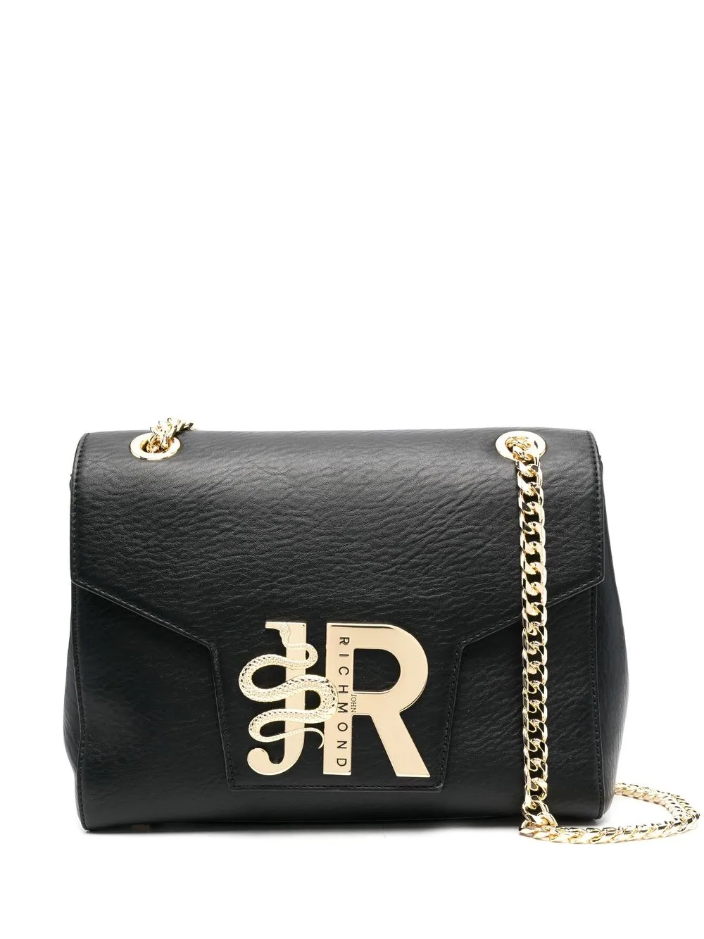 

John Richmond logo-plaque shoulder bag - Black