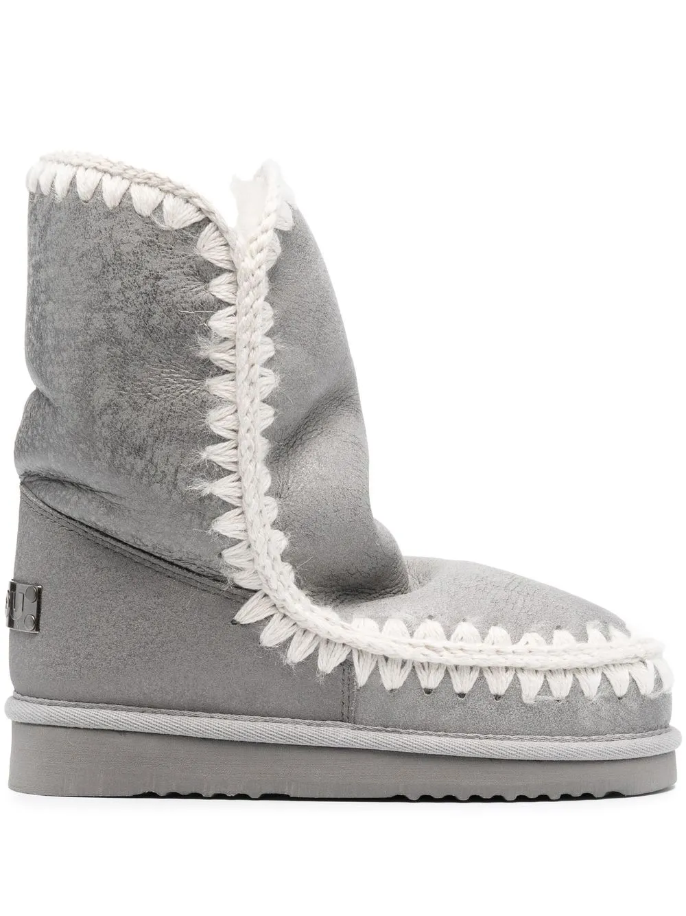 

Mou whipstitch-detail snow boots - Grey