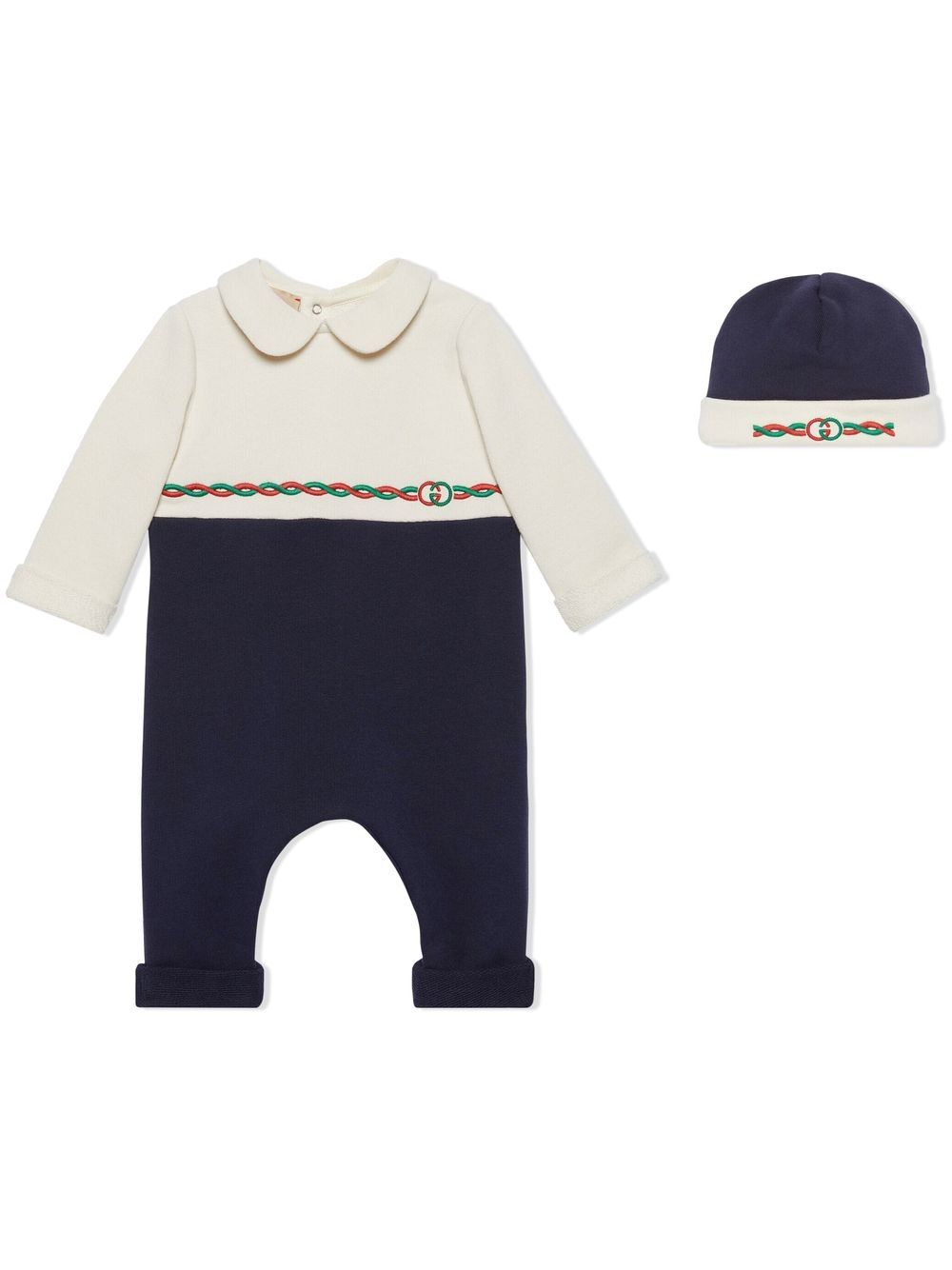 

Gucci Kids set de regalo de mameluco con motivo Interlocking G - Azul