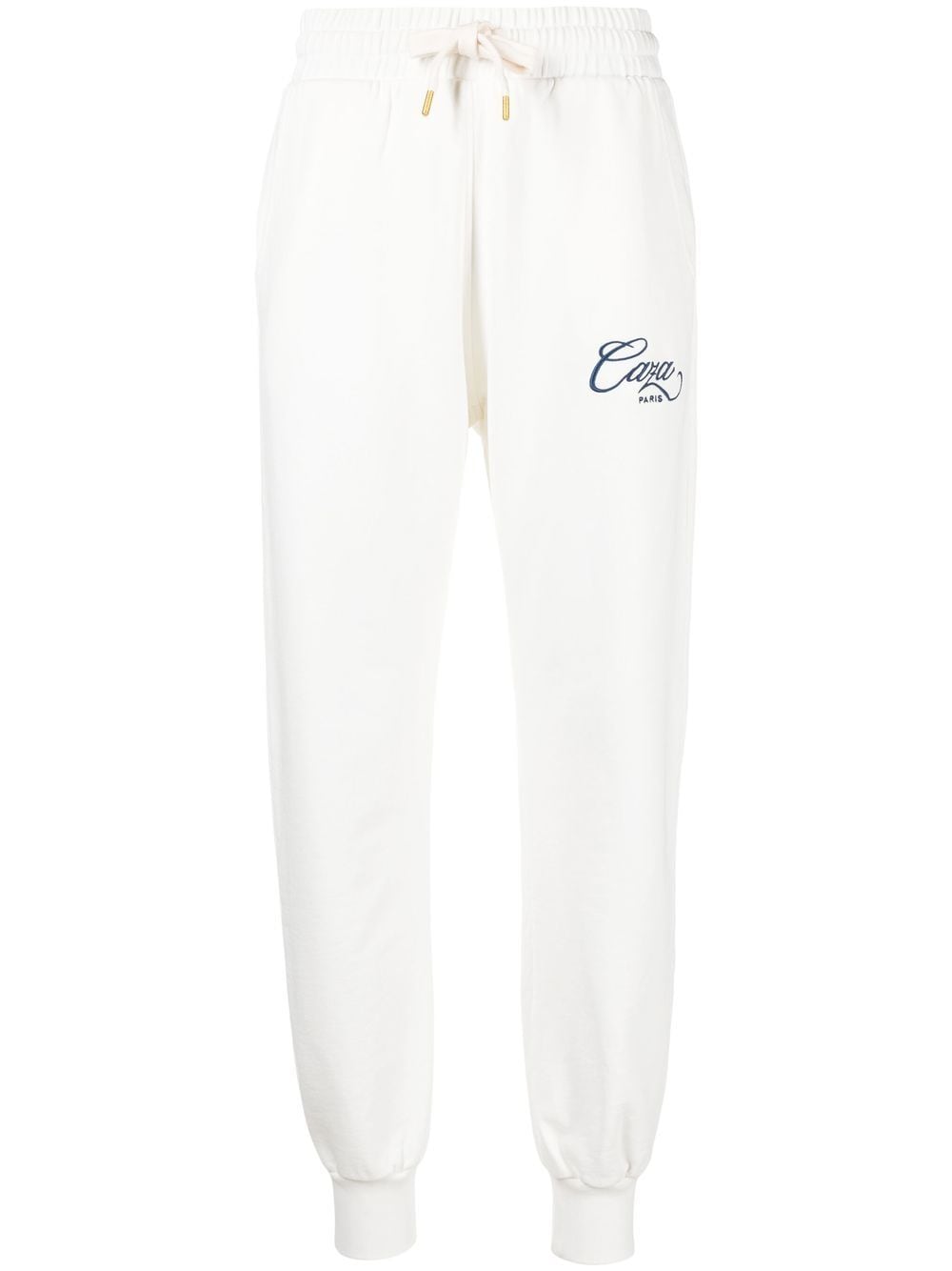 Shop Casablanca Caza Embroidered Track Pants In White