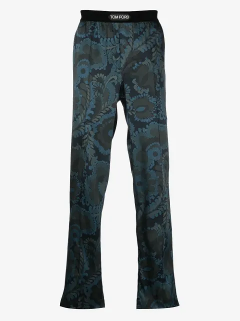 TOM FORD pantalon à fleurs en all over