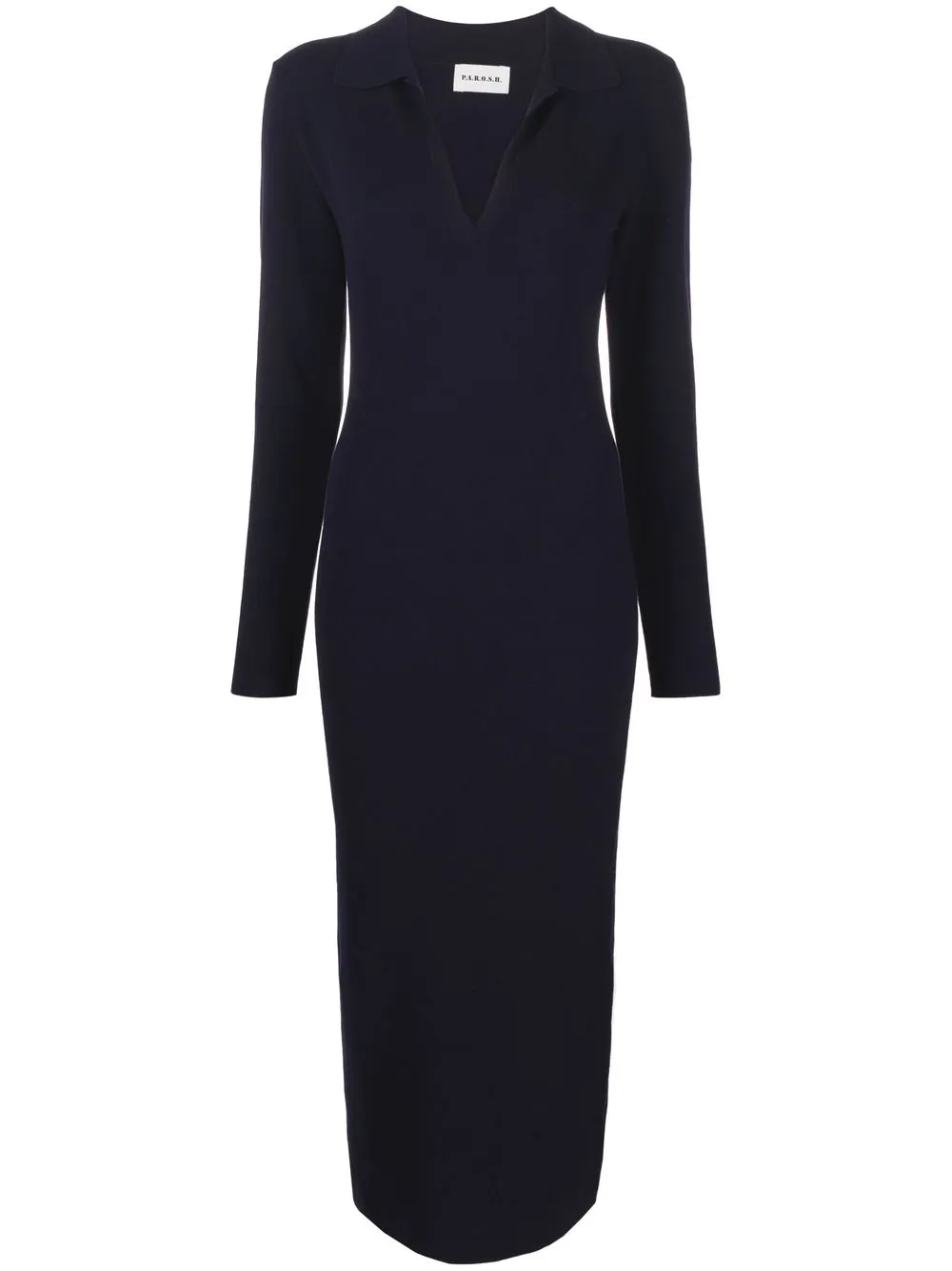 

P.A.R.O.S.H. vestido con cuello en V - Azul