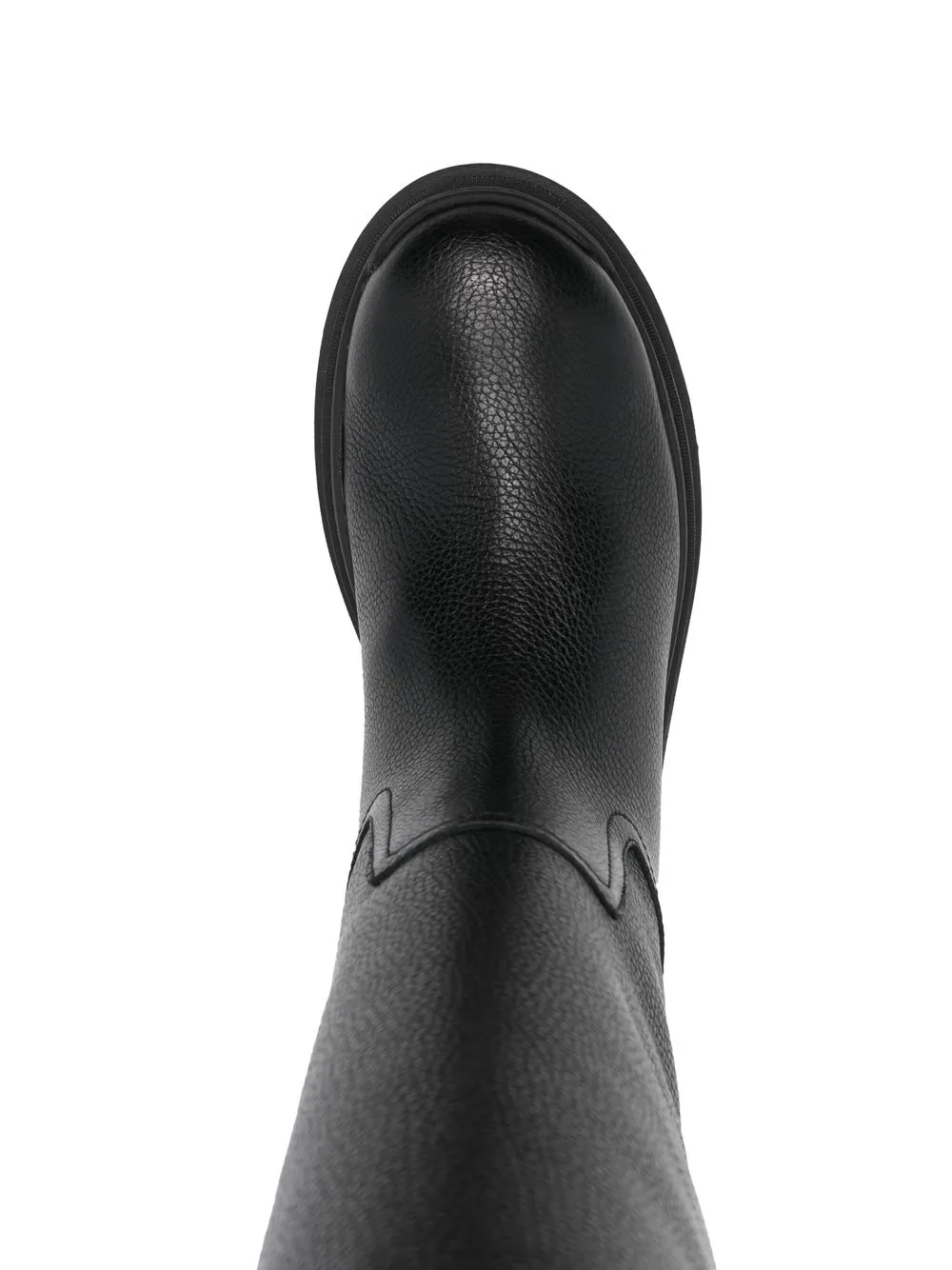 Ferragamo Leather Ryder Boots Buckle Detail In Black
