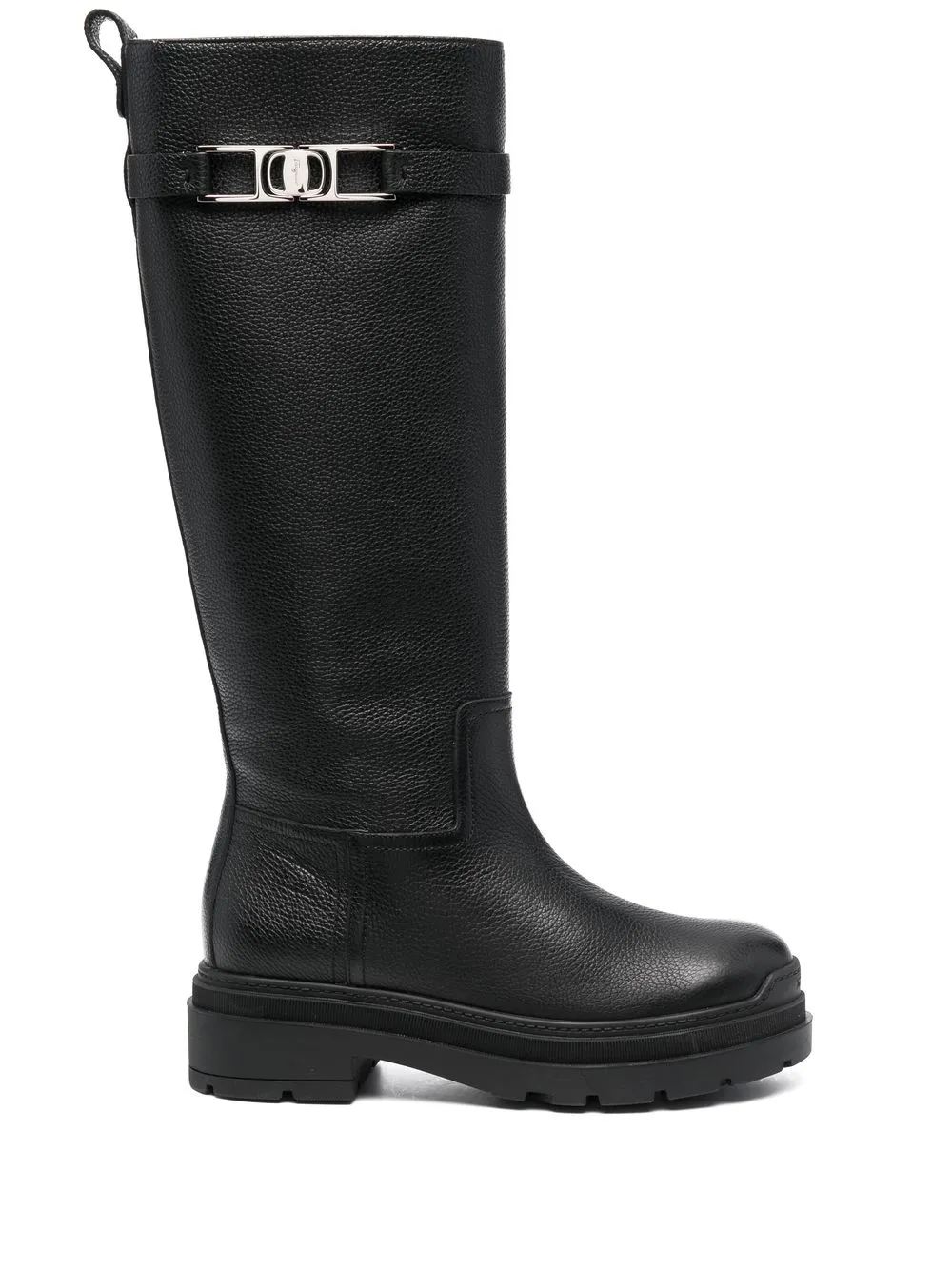 Ferragamo Vara Chain knee-high Boots - Farfetch