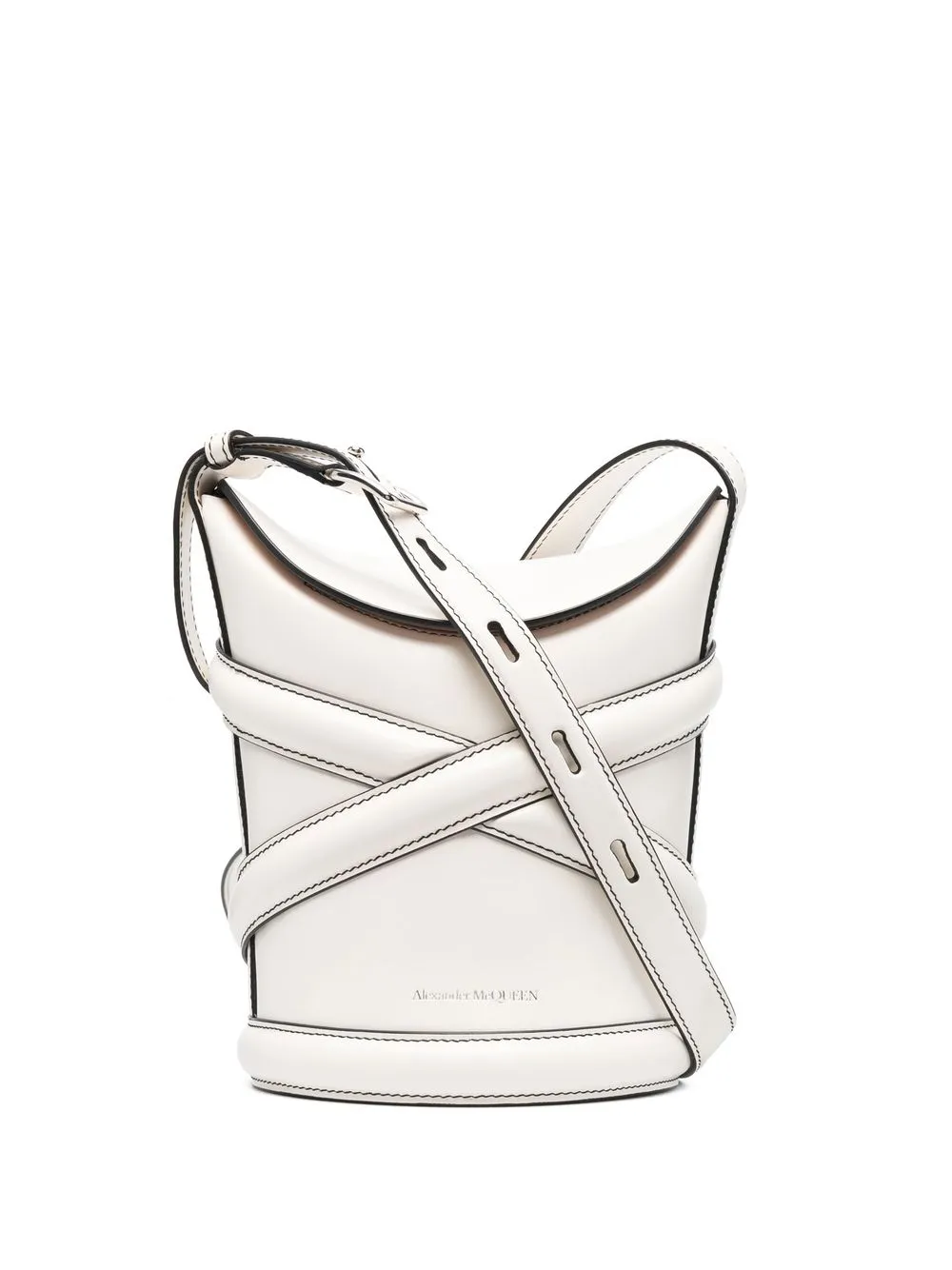 

Alexander McQueen The Curve bucket bag - White