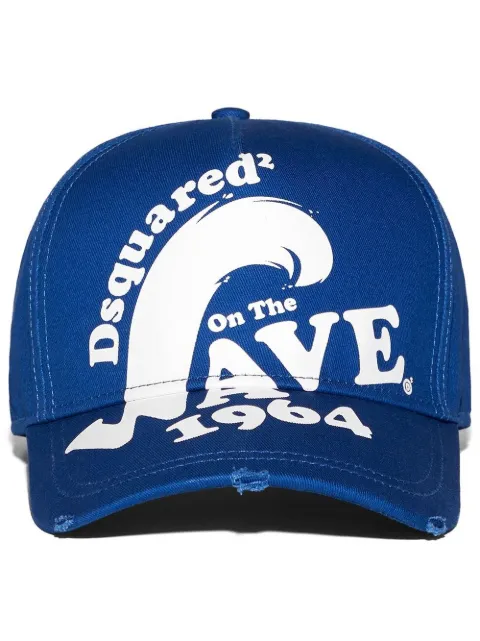 DSQUARED2 logo-print cotton baseball cap