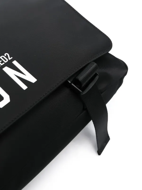 DSQUARED2 Icon logo-print Shoulder Bag | Black | FARFETCH