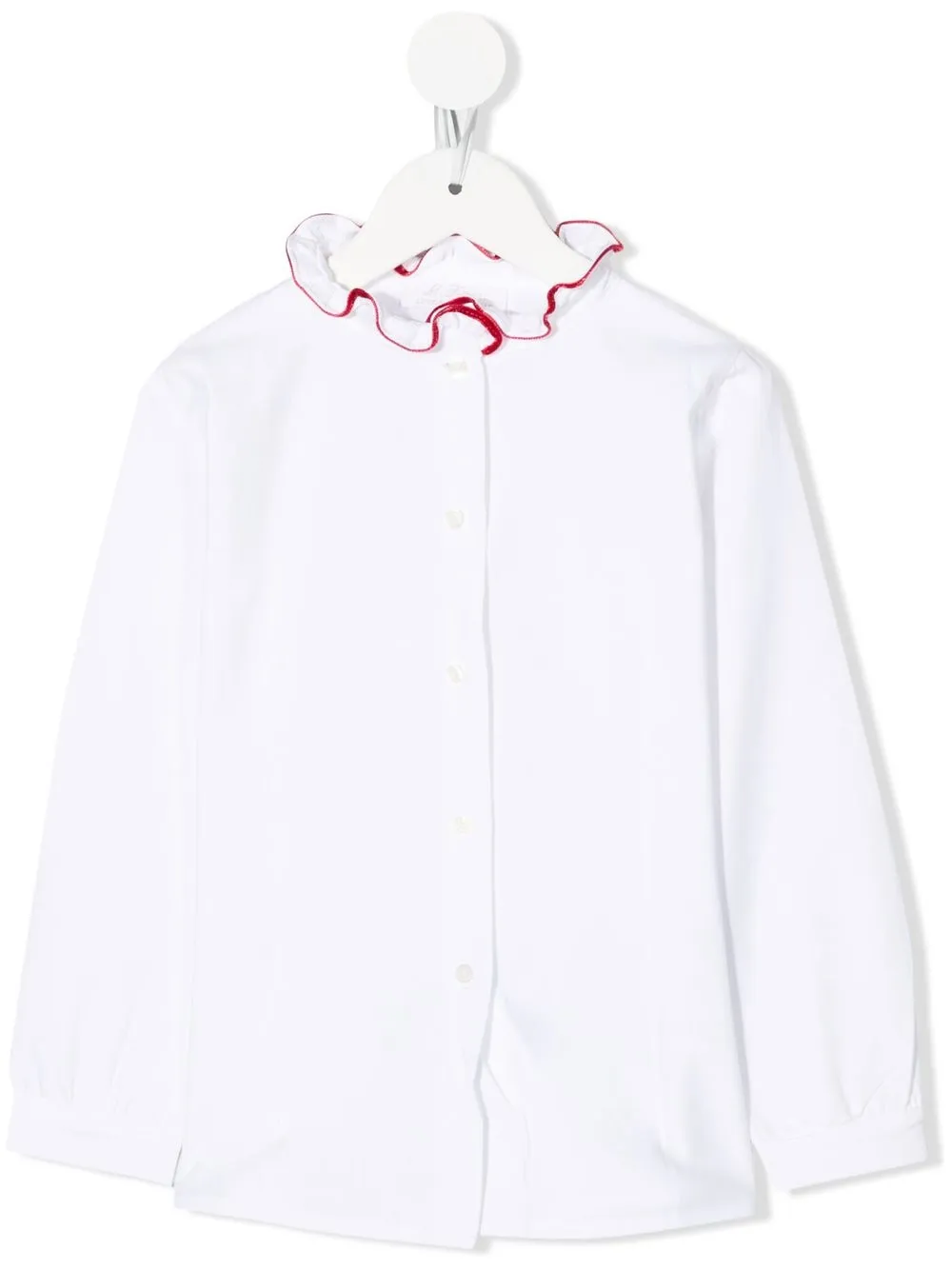 

Mariella Ferrari ruffle-collar long-sleeve shirt - White