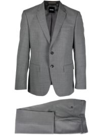 ＜Farfetch＞ BOSS チェック シングルスーツ - グレー画像