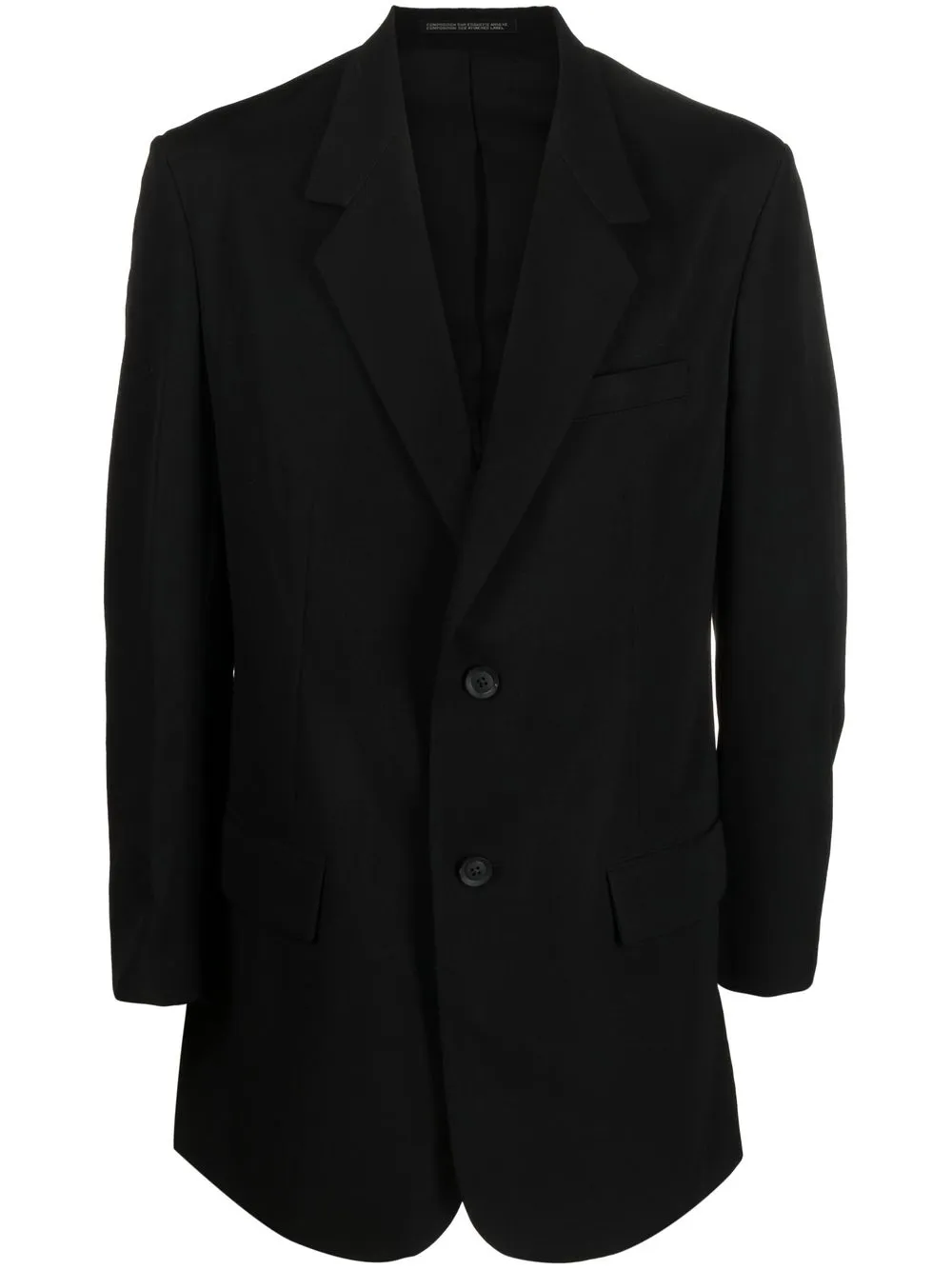 

Yohji Yamamoto blazer largo con botones - Negro