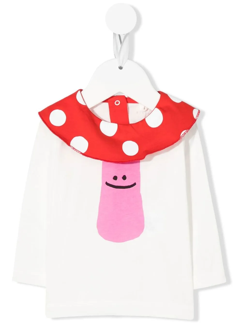 

Stella McCartney Kids top con champiñones estampados - Blanco