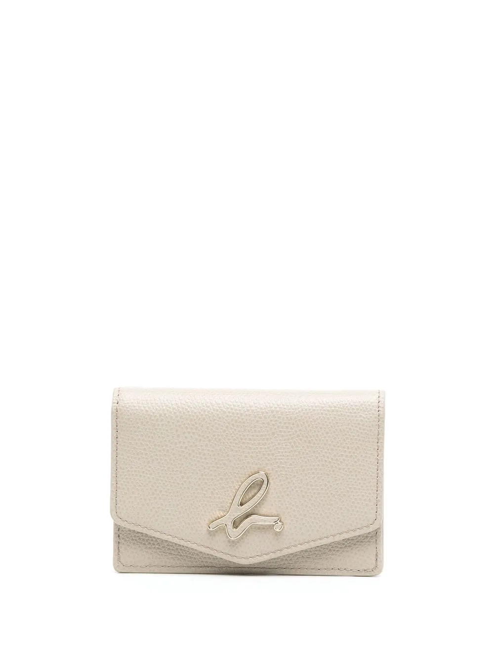 

agnès b. logo-plaque detail wallet - Grey