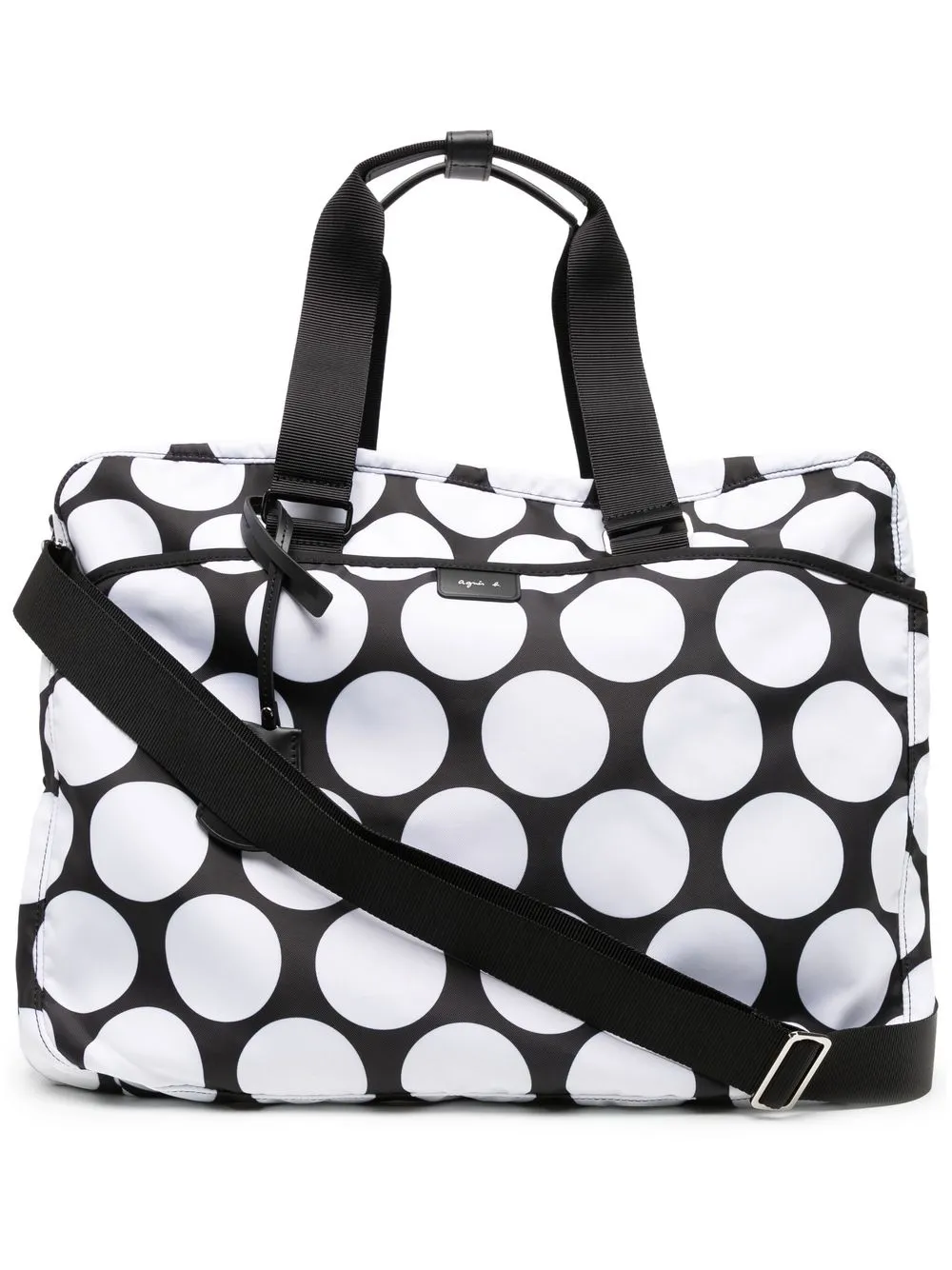 

agnès b. bolsa de hombro con estampado gráfico - Negro