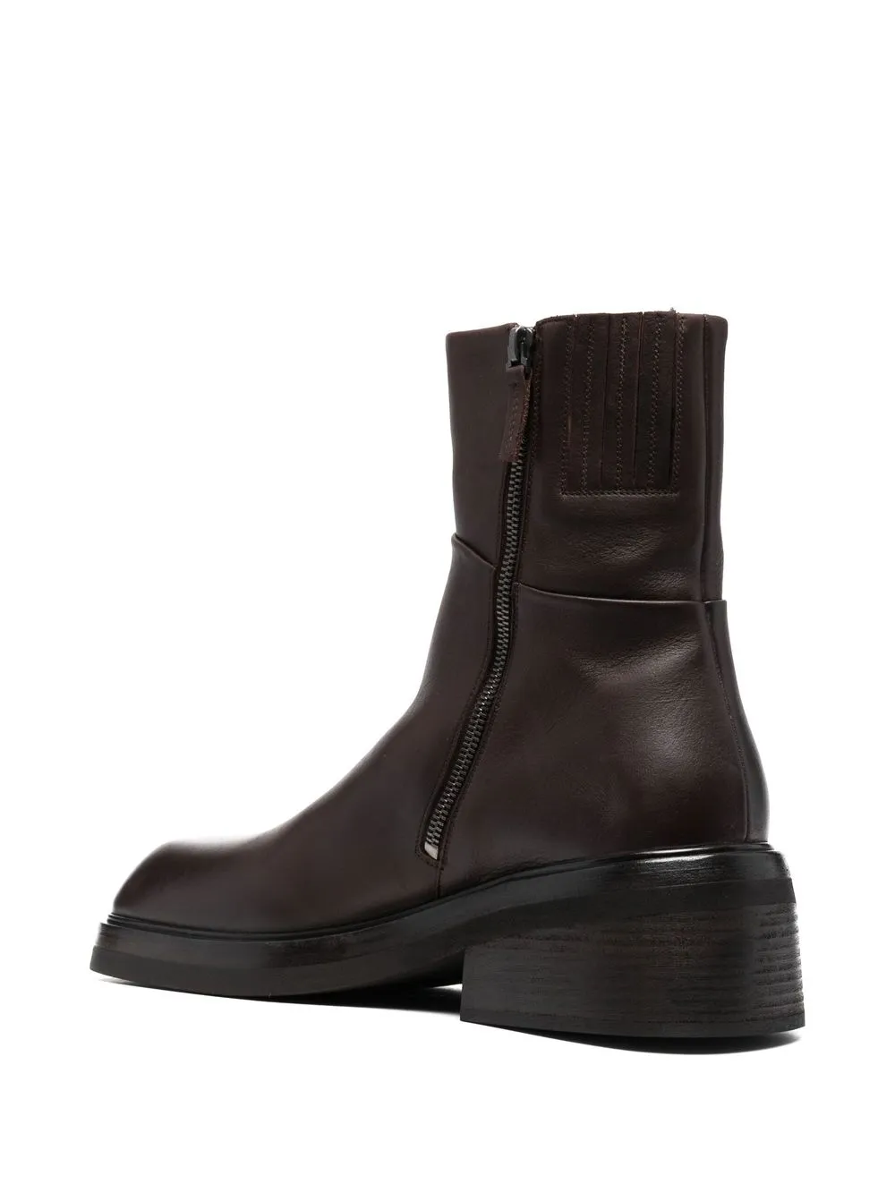 Shop Marsèll Square-toe Ankle Boots In Brown