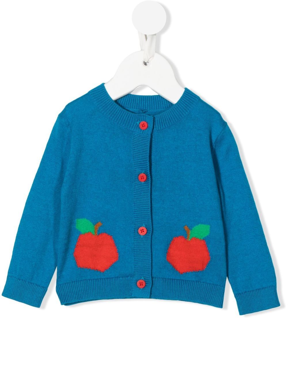 

Stella McCartney Kids cárdigan tejido de intarsia - Azul