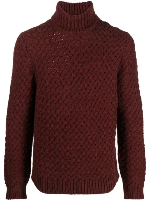 Lardini roll-neck chunky knit jumper