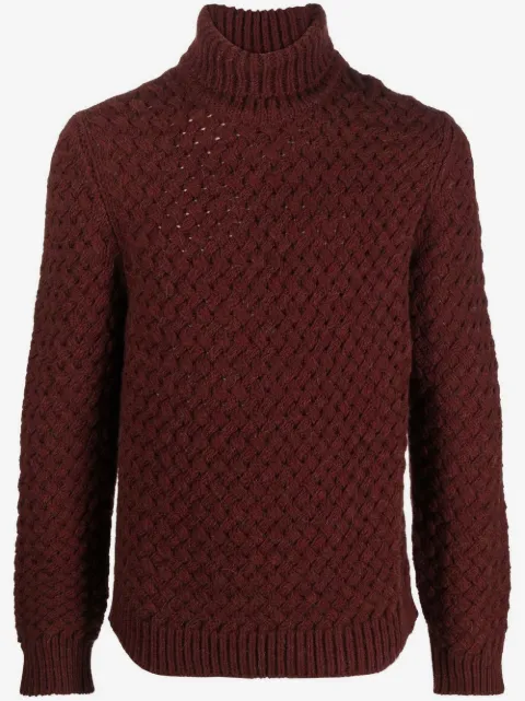 Lardini roll-neck chunky knit jumper