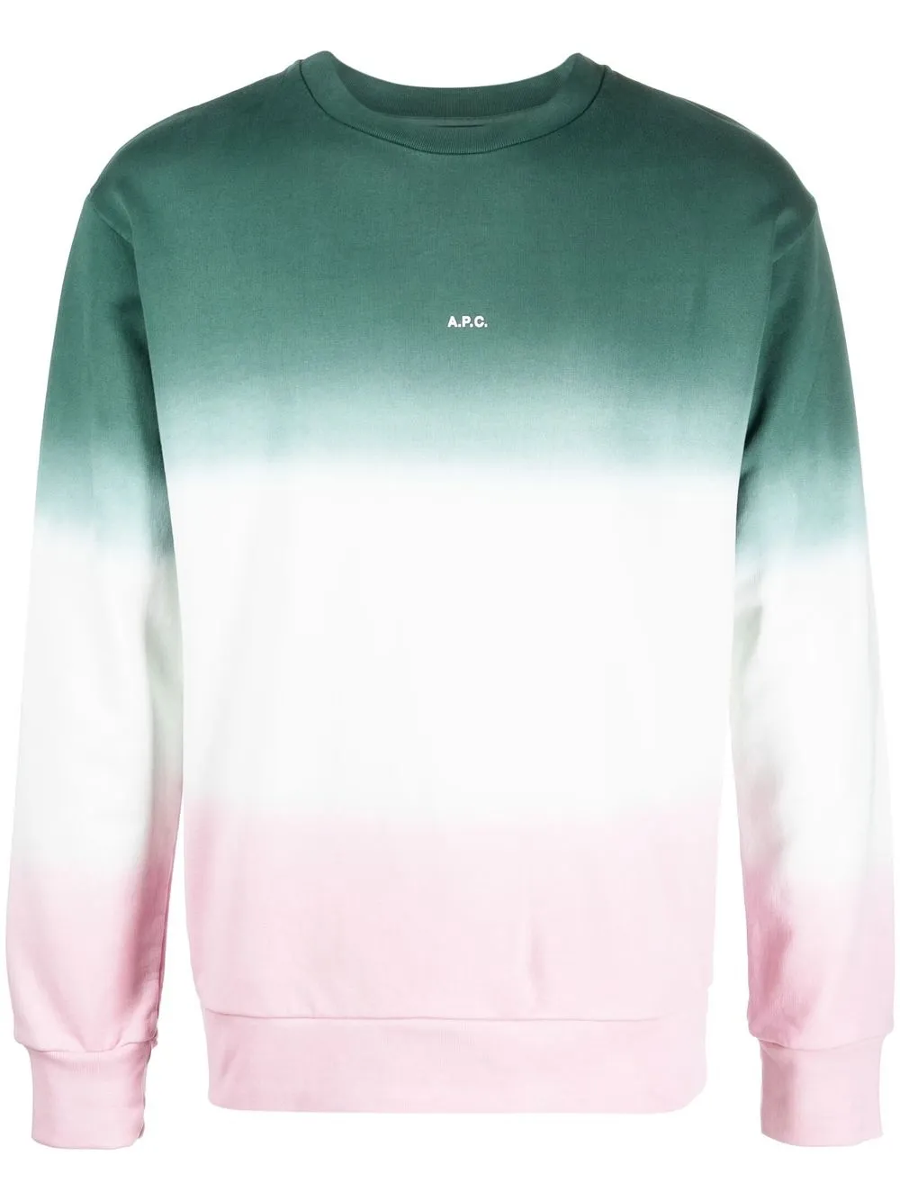 

A.P.C. ombre-effect striped sweatshirt - Pink