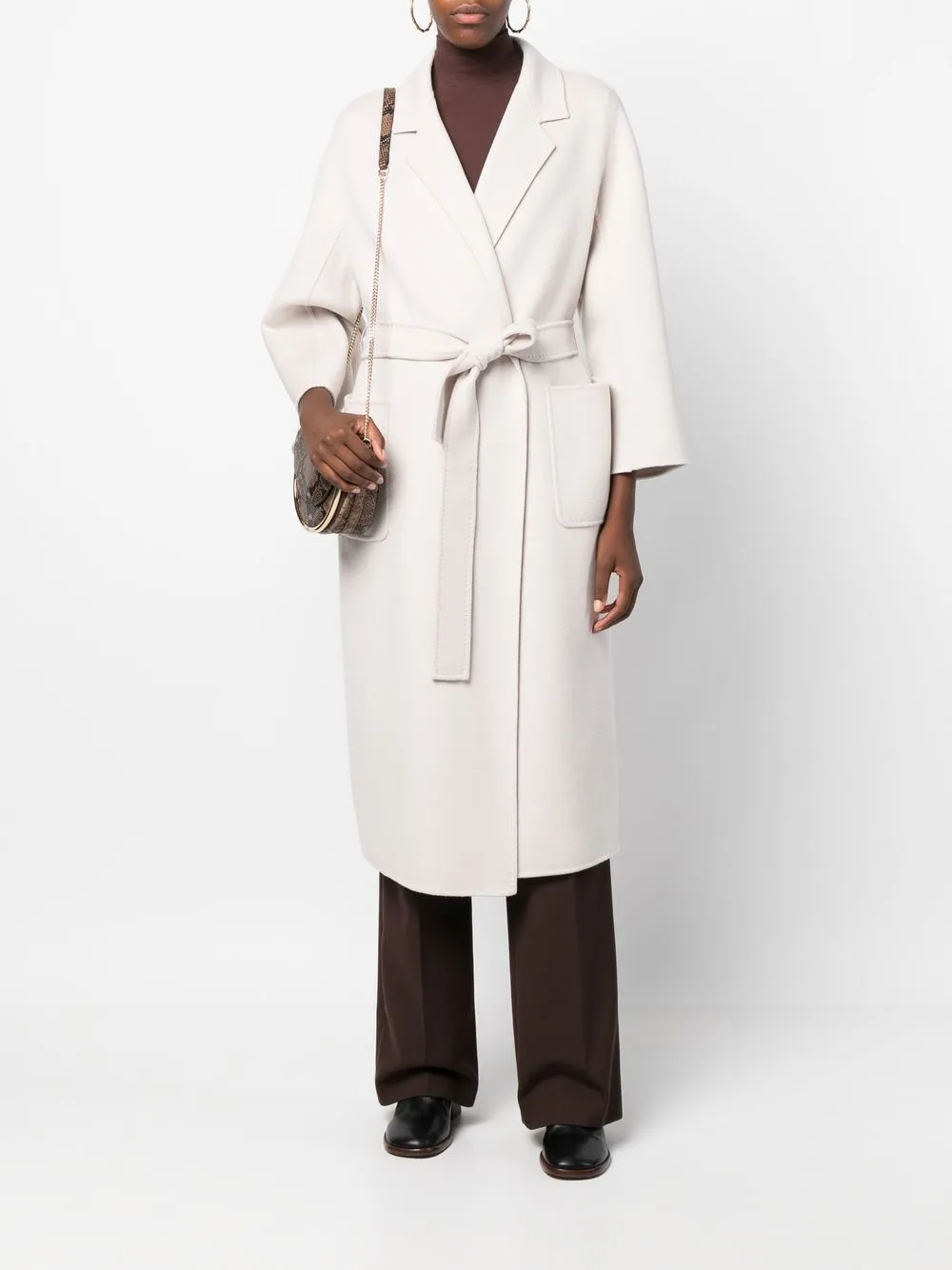 

Arma long belted wool coat - Neutrals