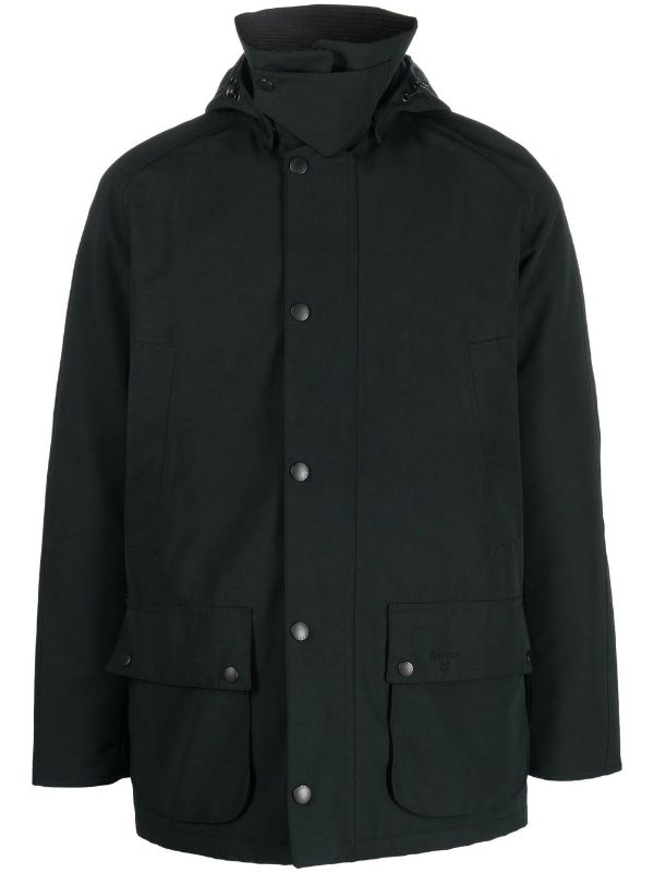 Black Farfetch Men Clothing Jackets Rainwear Waterproof Ashby hooded jacket 
