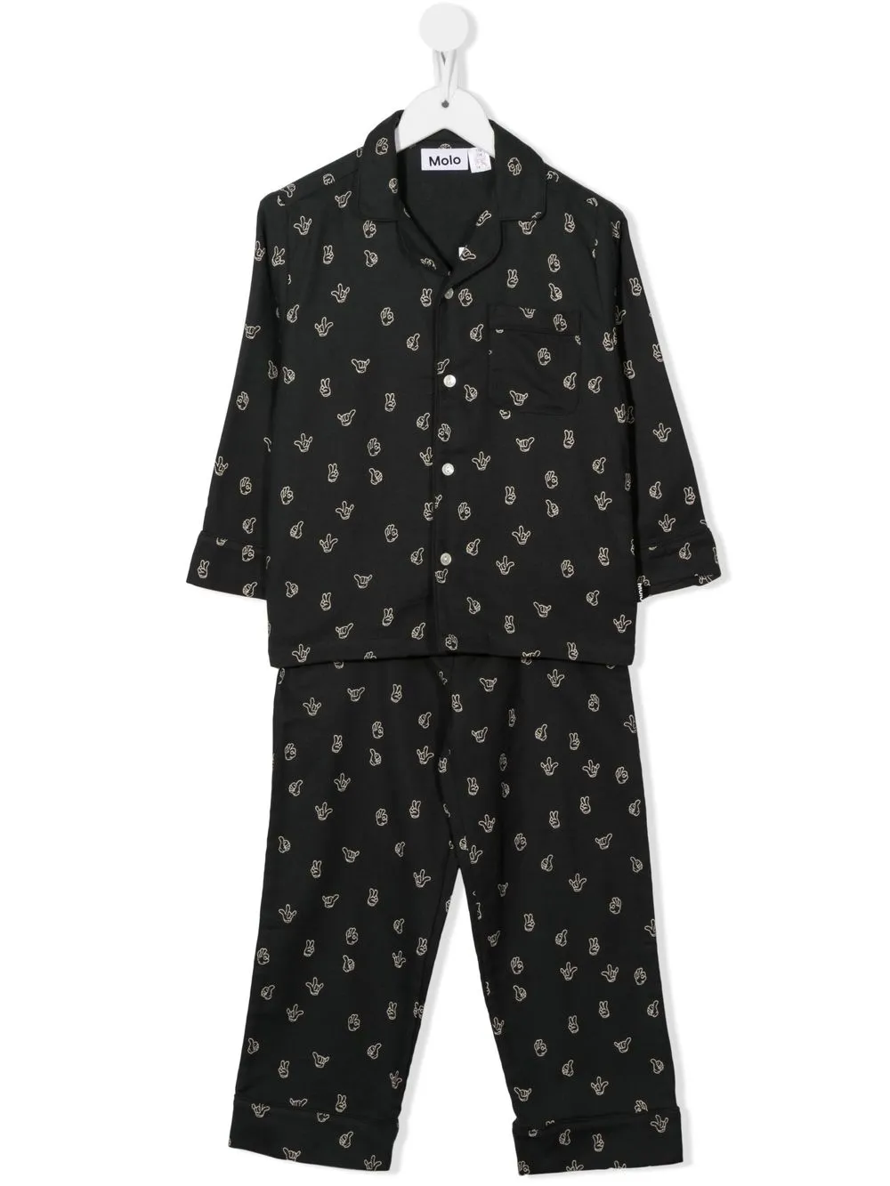 

Molo heart-print pajama set - Black