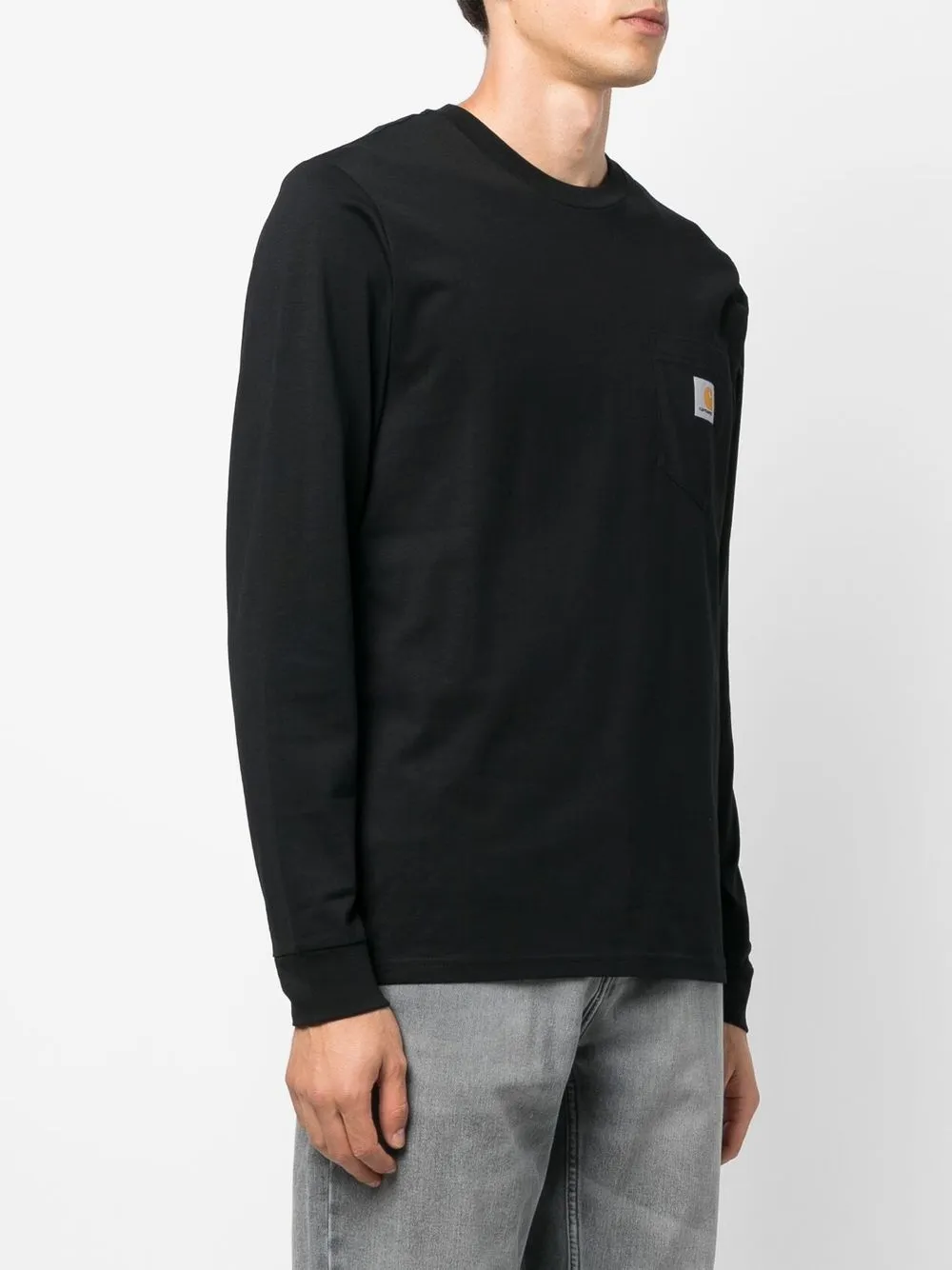  Carhartt Wip T Shirt Mit Logo Patch   Schwarz 