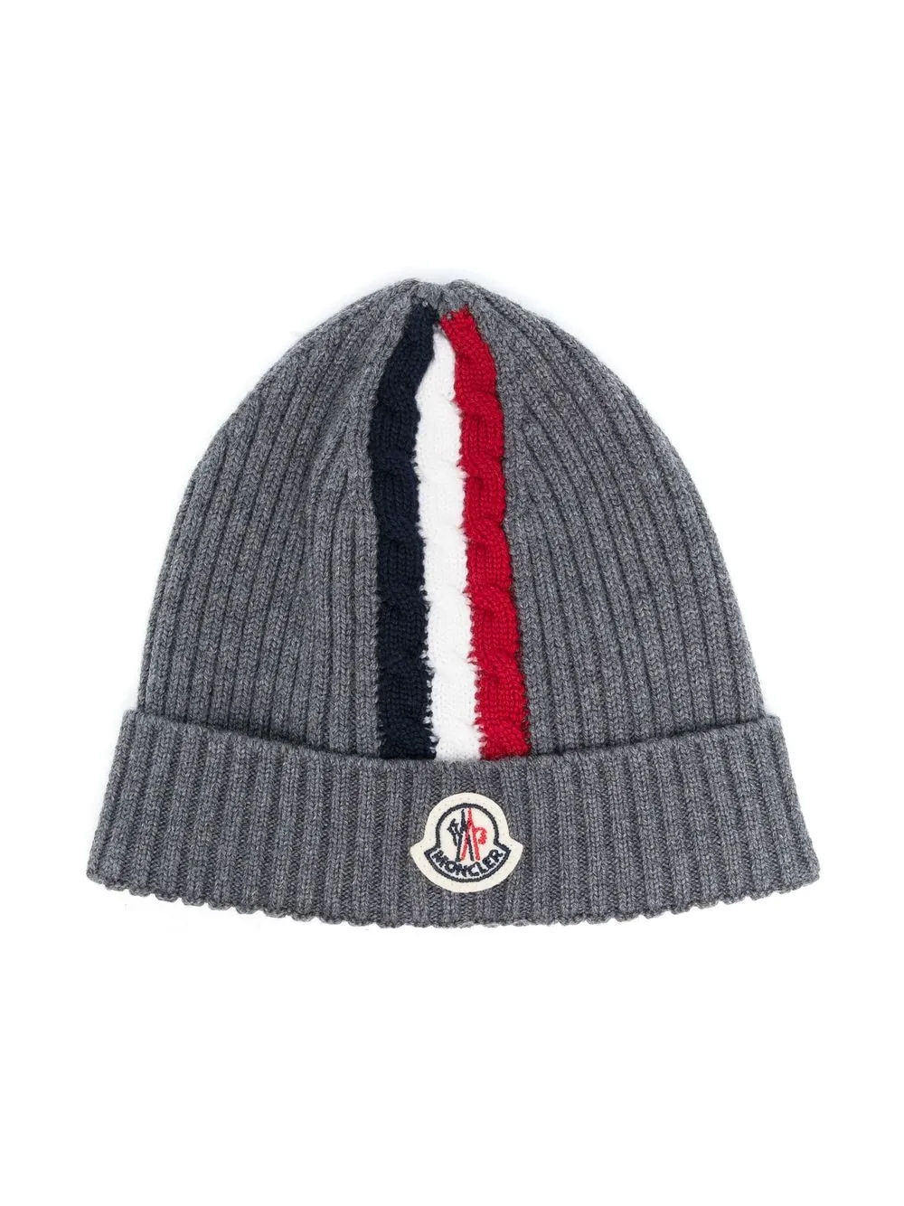 

Moncler Enfant gorro con parche del logo - Gris