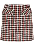 Baum Und Pferdgarten houndstooth A-line mini skirt - Red
