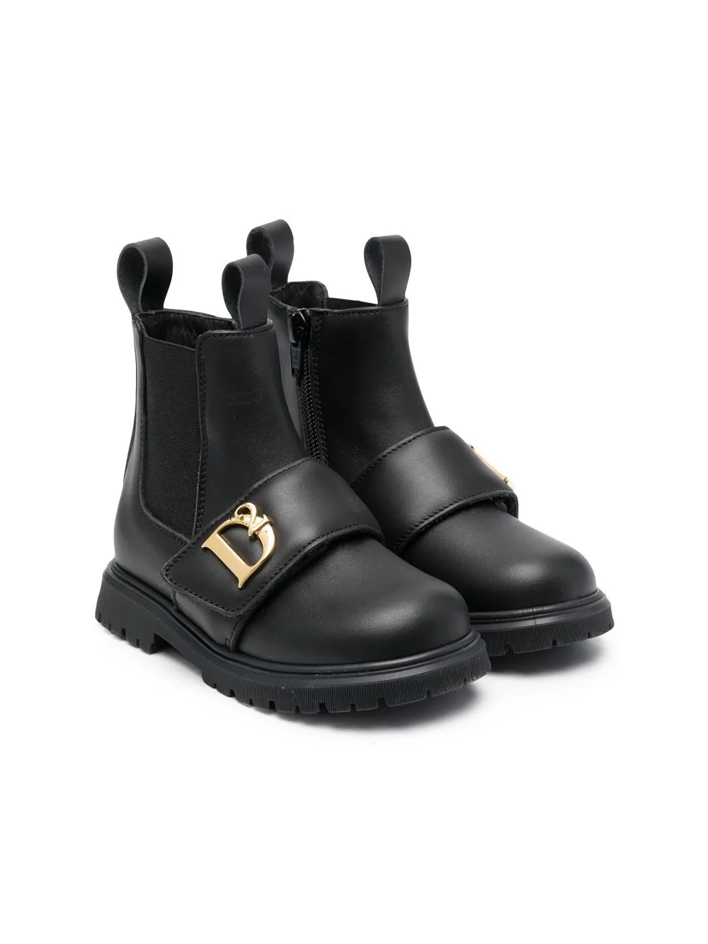 

Dsquared2 Kids botas chelsea con cierres autoadherente - Negro