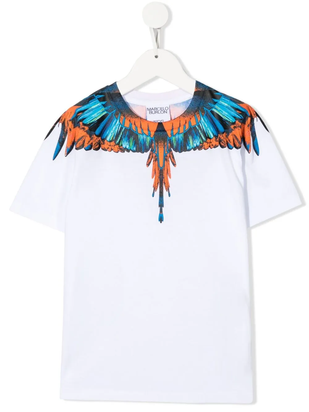 

Marcelo Burlon County Of Milan Kids camisa con plumas estampadas - Blanco