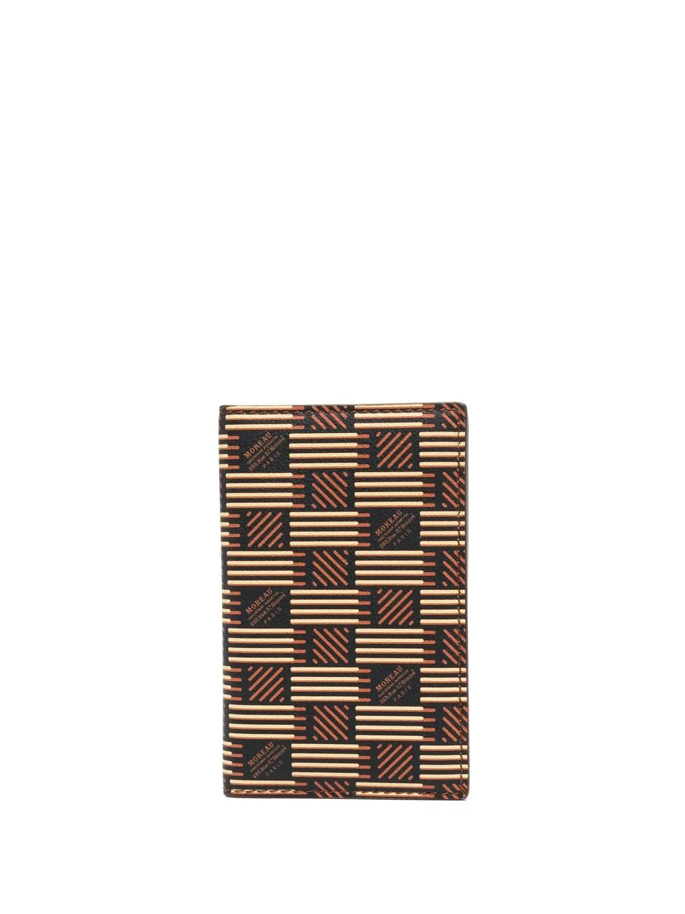 Moreau Logo-print Checked Wallet In Braun