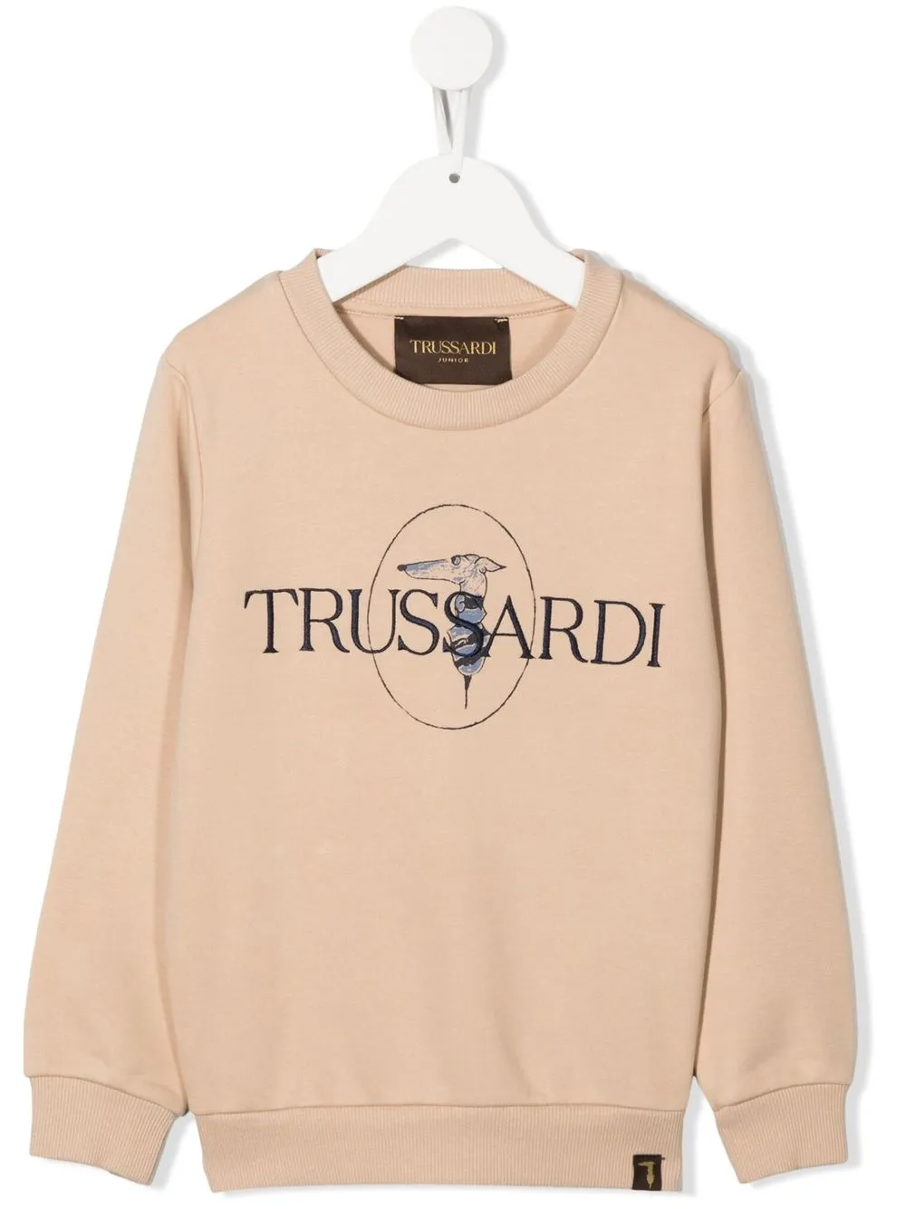 

TRUSSARDI JUNIOR logo-embroidered sweatshirt - Neutrals