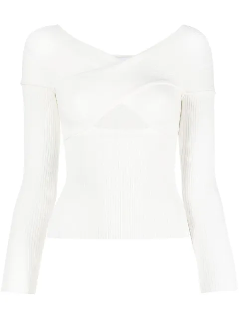 Self-Portrait off-shoulder cut-out top