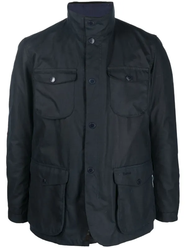 Barbour single breasted Fitted Jacket Farfetch