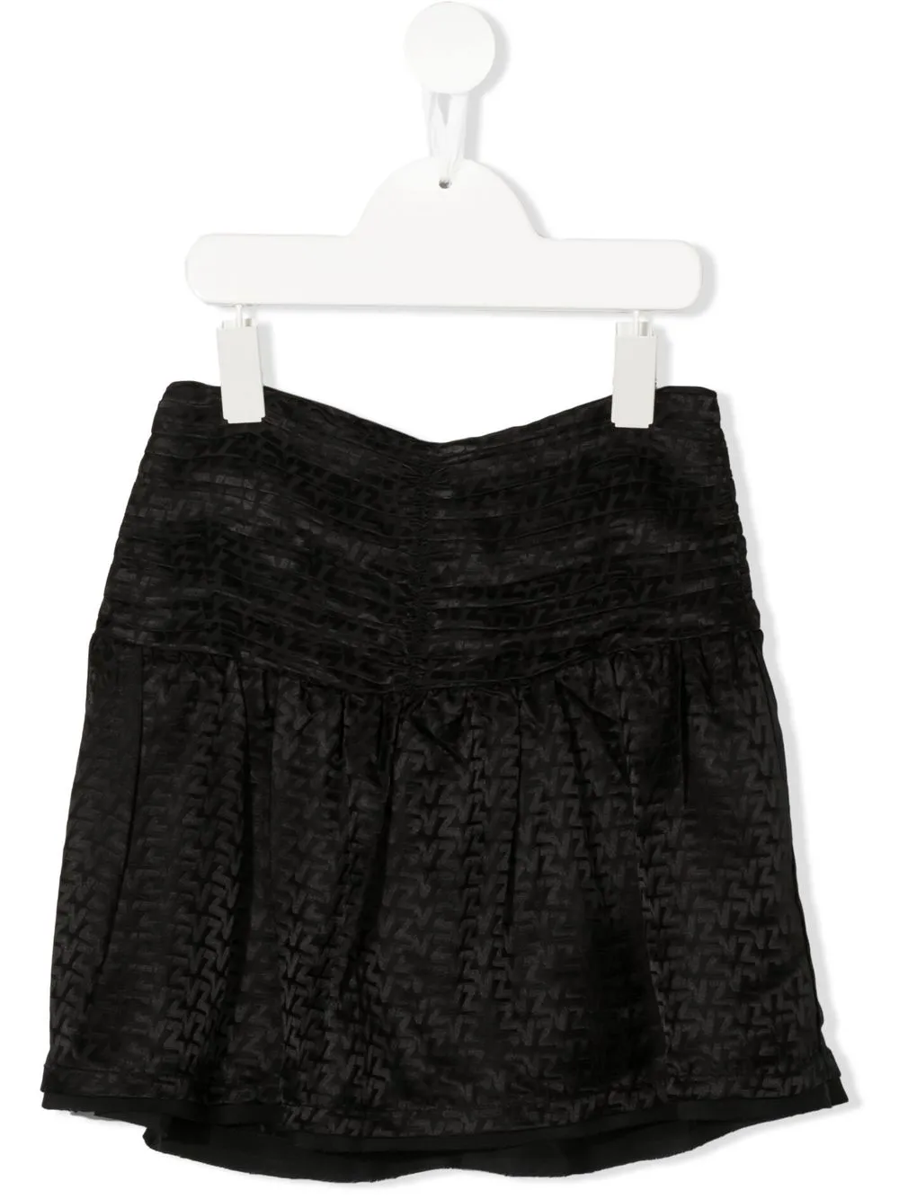 

Zadig & Voltaire Kids falda con monograma estampado - Negro