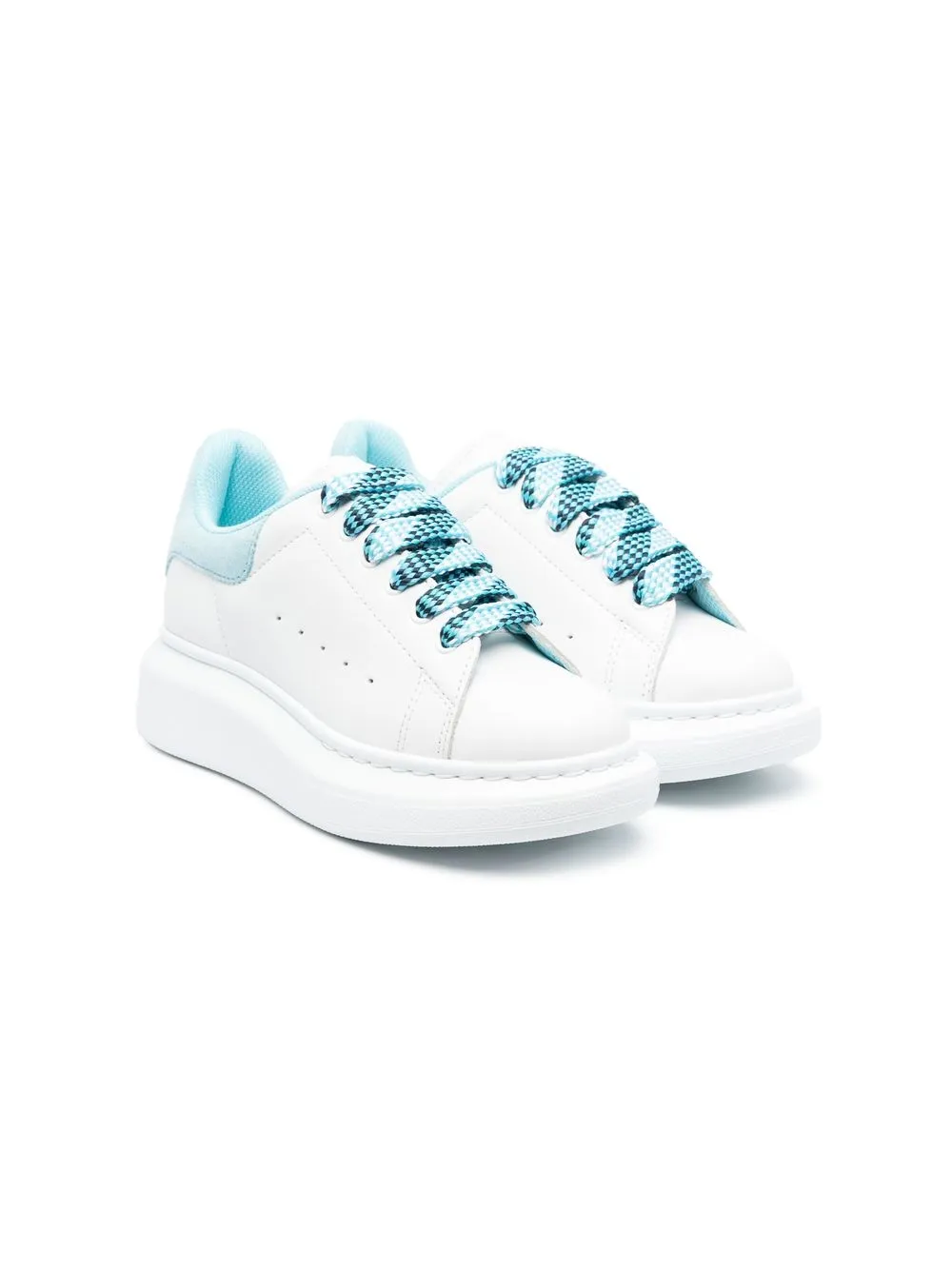 

Alexander McQueen Kids tenis con suela oversize - Blanco