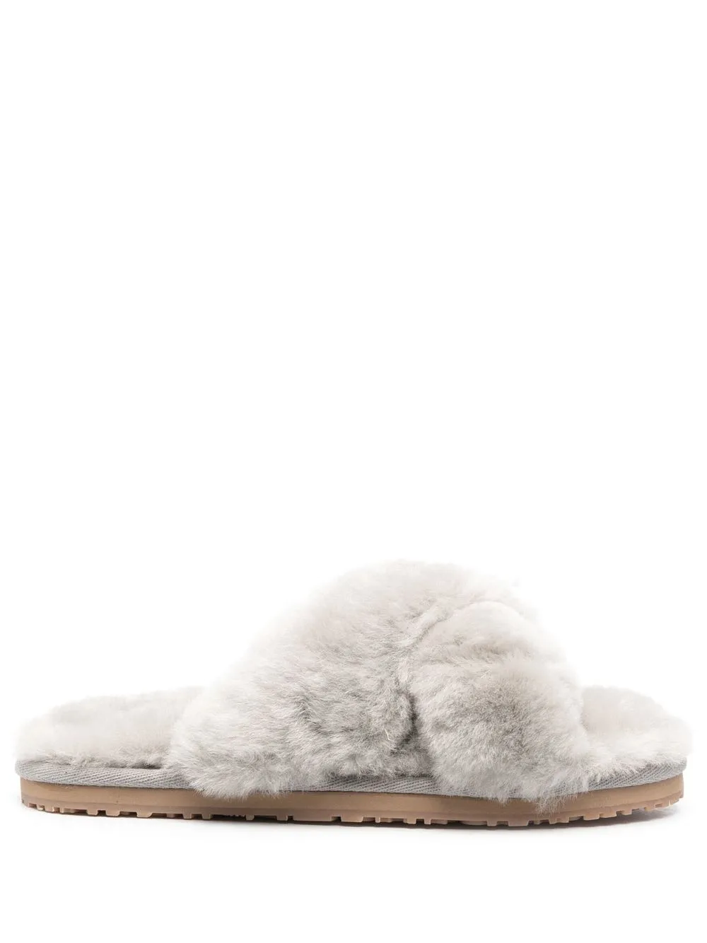 

Mou slippers con ribete texturizado - Gris