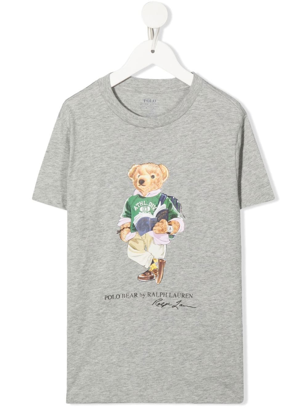 Shop Ralph Lauren Polo Bear Print T-shirt In Grau