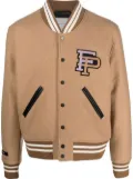 Filling Pieces logo-patch bomber jacket - Brown