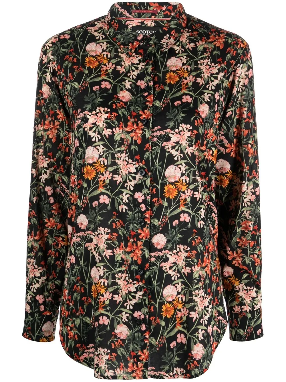 

Scotch & Soda camisa con estampado floral - Negro